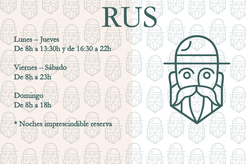 diseño de un flyer para un restaurante donde podemos observar los horarios del sitio